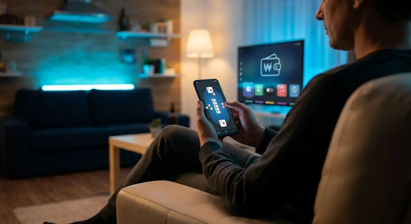 Mobiles Blackjack auf dem Smartphone mit Wallet-Symbol
