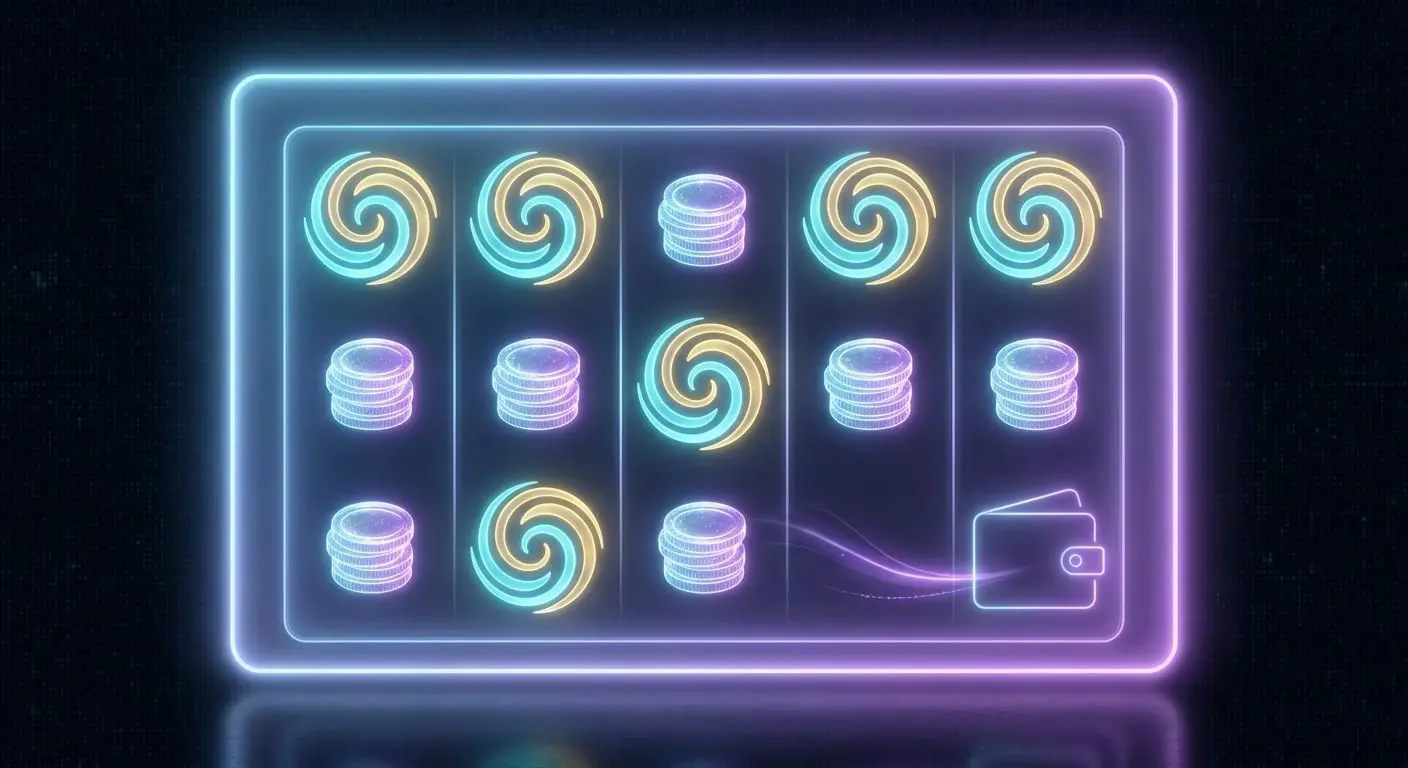 Bonusangebote und Freispiele für Video-Spielautomaten Bonus- und Freispiele-Symbole neben modernem Video-Slot